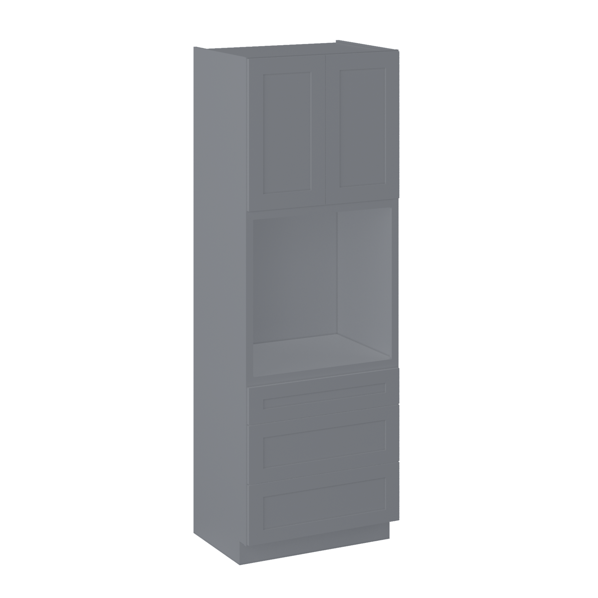 Oven Kitchen Cabinet OC3396 Colonial Gray LessCare 33 in. width 96 in. height 24 in. depth - Kitchen Cabinets