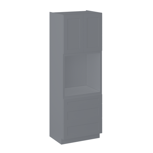 Oven Kitchen Cabinet OC3396 Colonial Gray LessCare 33 in. width 96 in. height 24 in. depth - Kitchen Cabinets