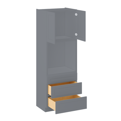 Oven Kitchen Cabinet OC3396 Colonial Gray LessCare 33 in. width 96 in. height 24 in. depth - Kitchen Cabinets