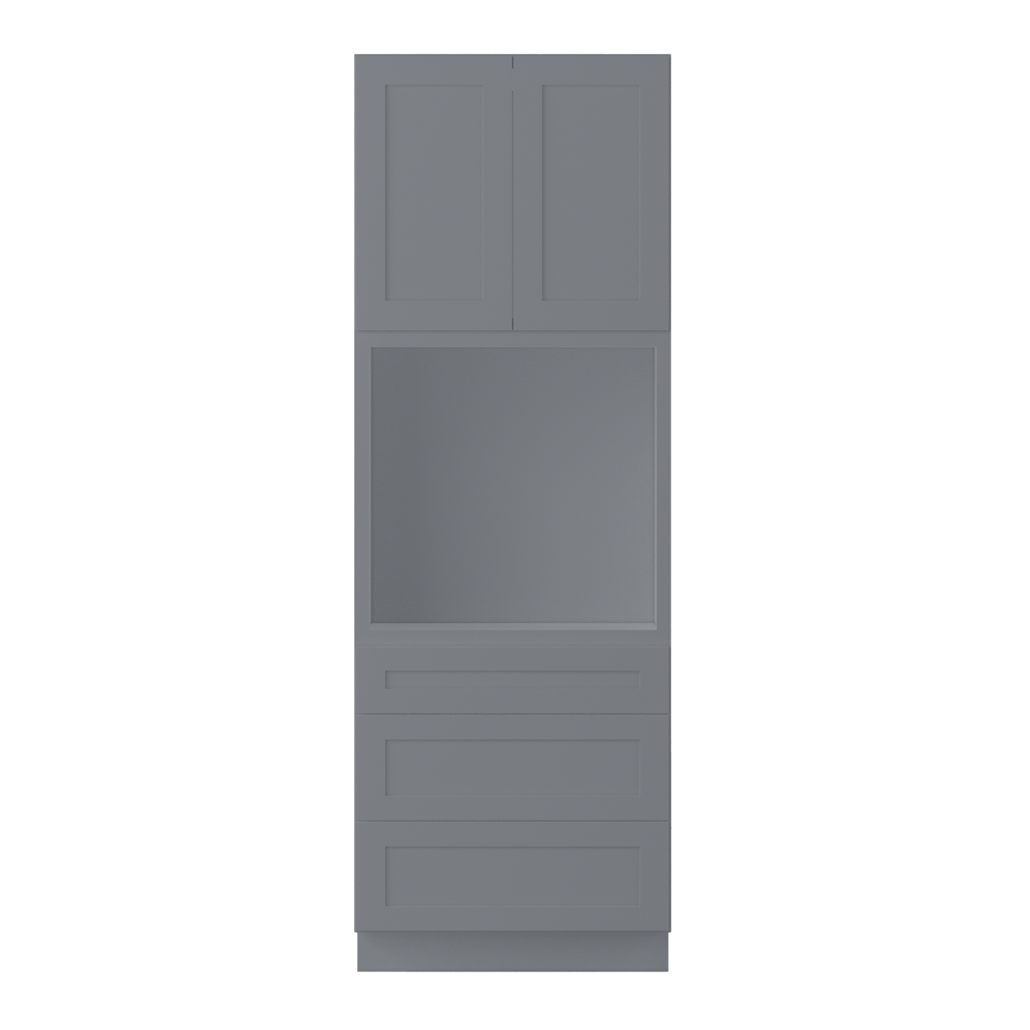 Oven Kitchen Cabinet OC3396 Colonial Gray LessCare 33 in. width 96 in. height 24 in. depth - Kitchen Cabinets