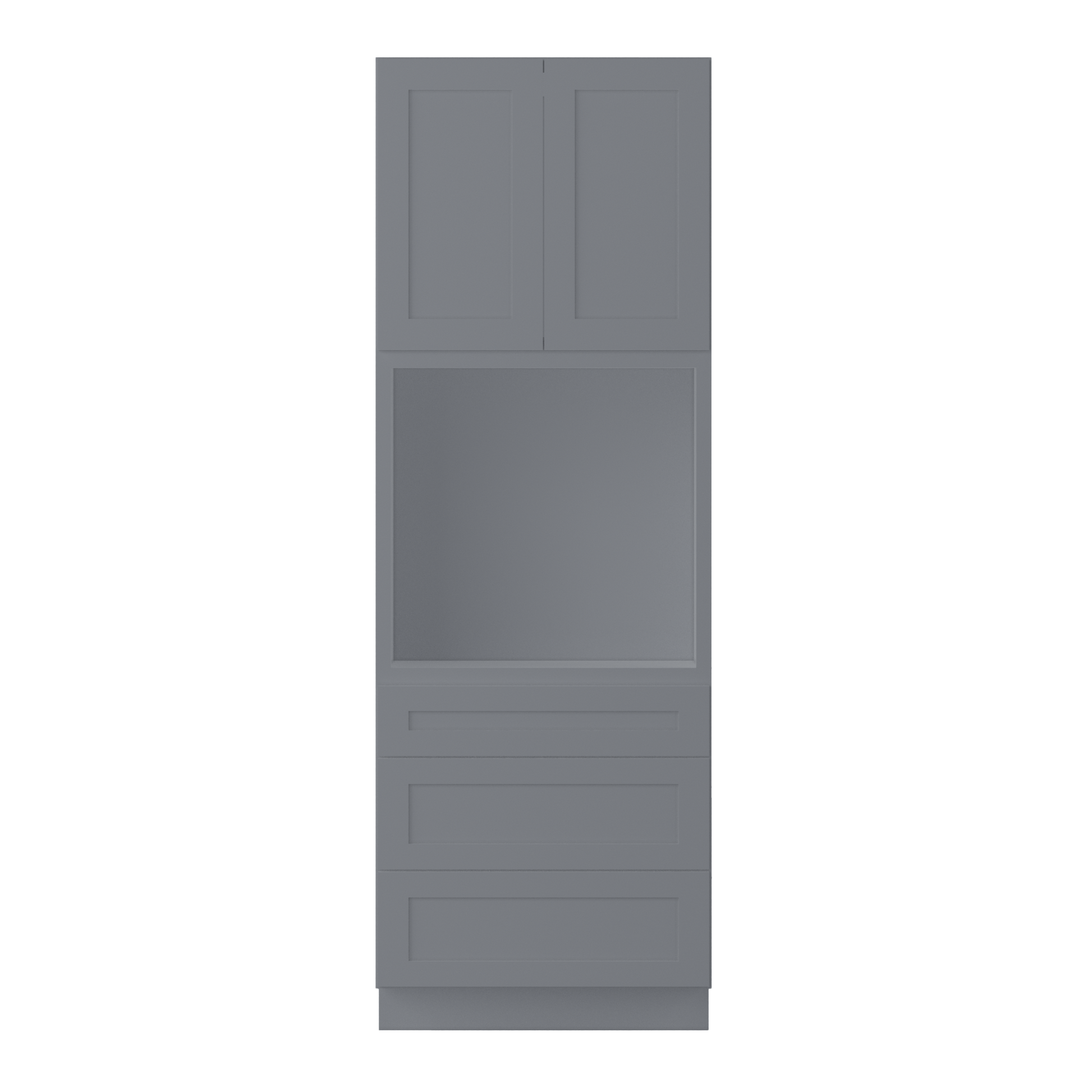 Oven Kitchen Cabinet OC3396 Colonial Gray LessCare 33 in. width 96 in. height 24 in. depth - Kitchen Cabinets