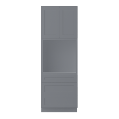 Oven Kitchen Cabinet OC3396 Colonial Gray LessCare 33 in. width 96 in. height 24 in. depth - Kitchen Cabinets
