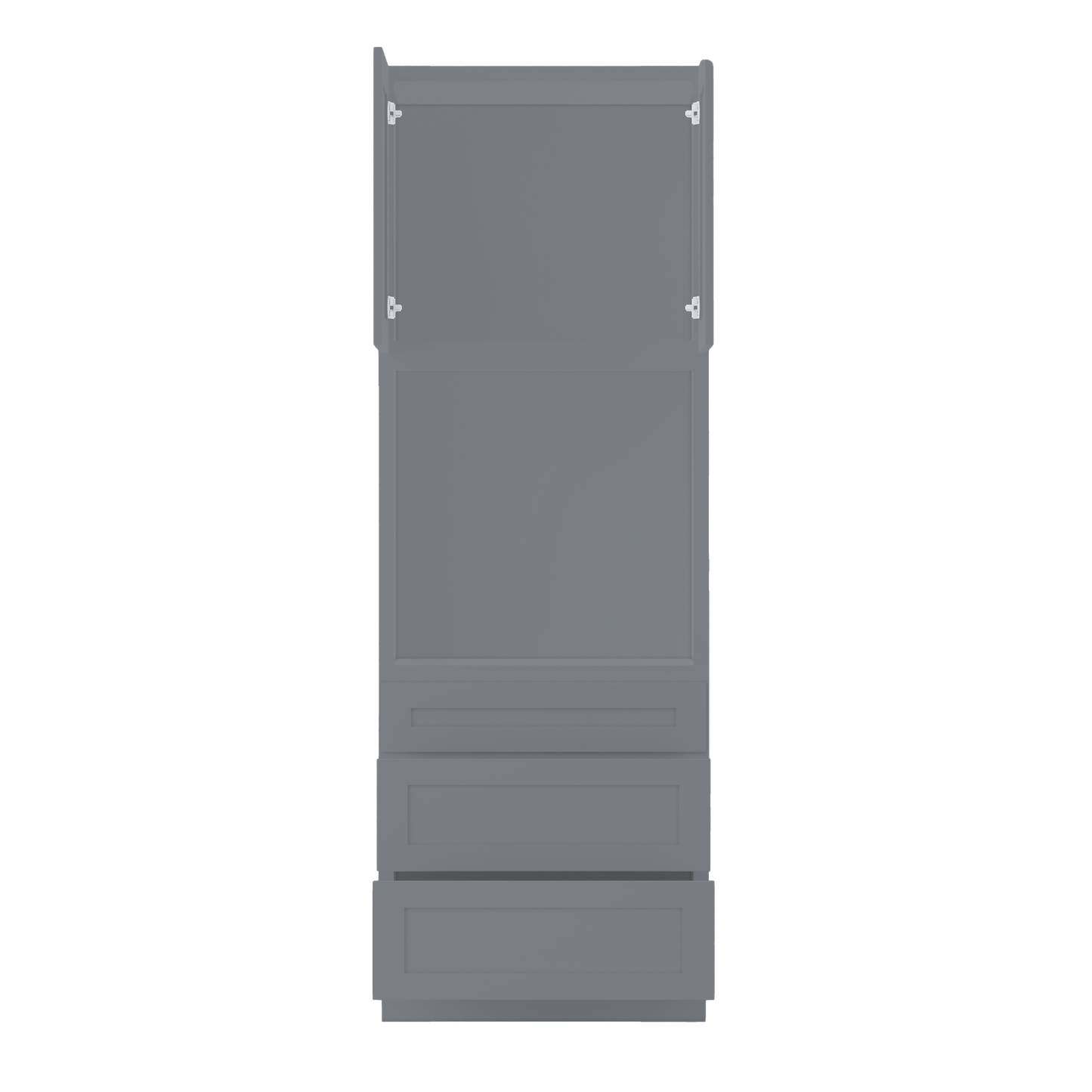 Oven Kitchen Cabinet OC3396 Colonial Gray LessCare 33 in. width 96 in. height 24 in. depth - Kitchen Cabinets