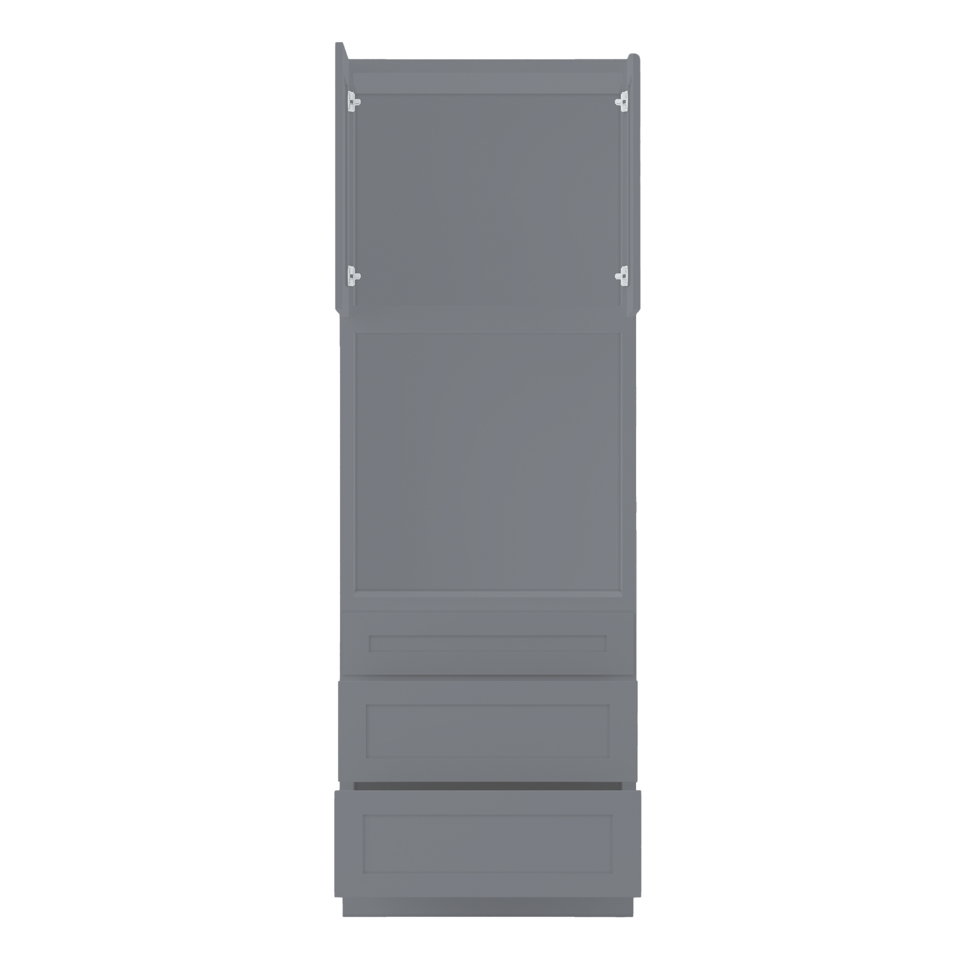 Oven Kitchen Cabinet OC3396 Colonial Gray LessCare 33 in. width 96 in. height 24 in. depth - Kitchen Cabinets