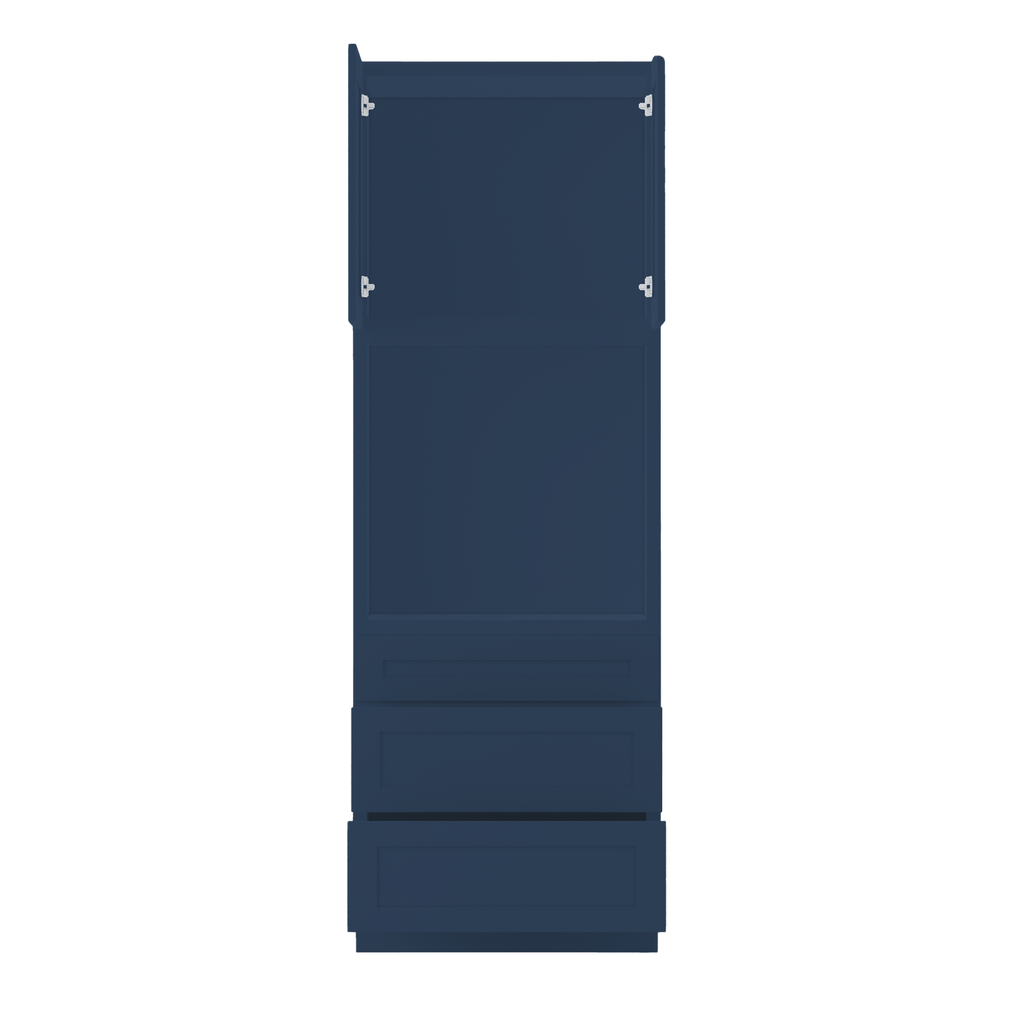 Oven Kitchen Cabinet OC3396 Danbury Blue LessCare 33 in. width 96 in. height 24 in. depth - Kitchen Cabinets