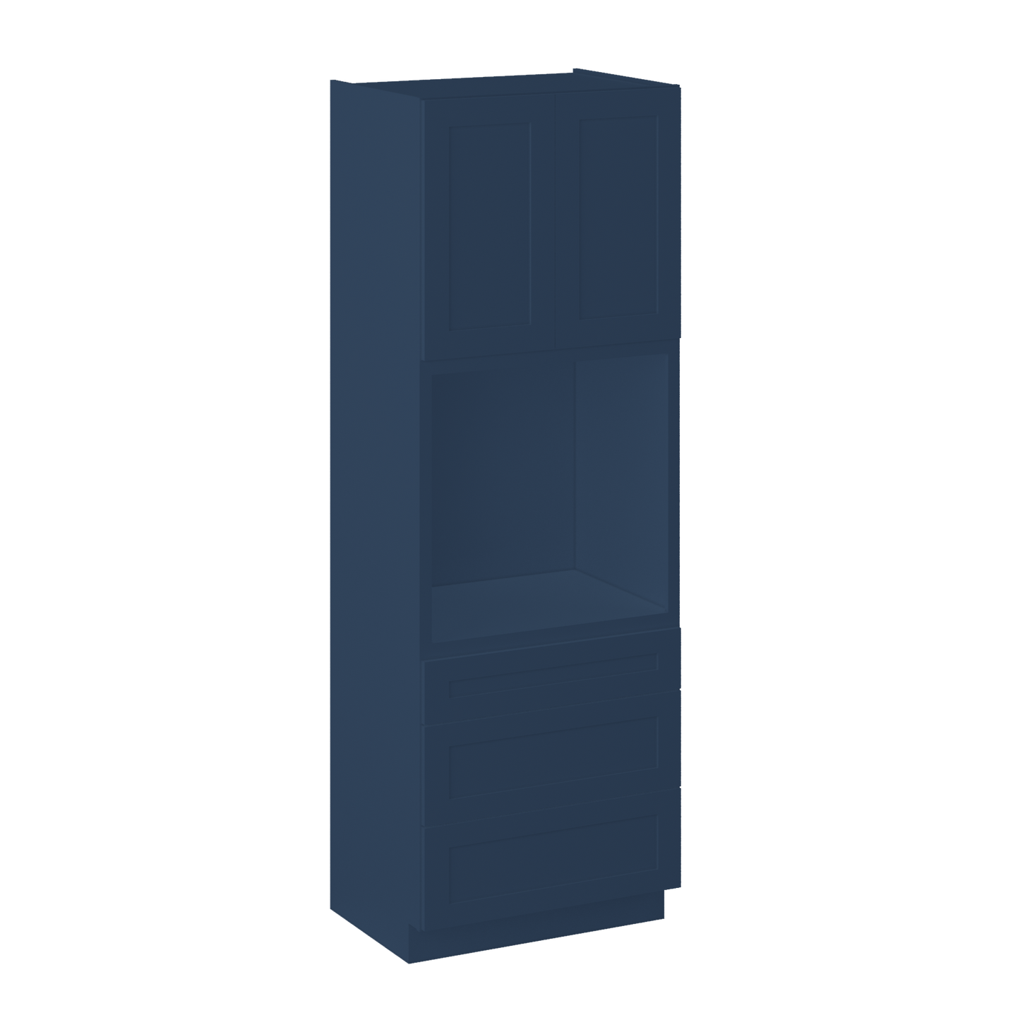 Oven Kitchen Cabinet OC3396 Danbury Blue LessCare 33 in. width 96 in. height 24 in. depth - Kitchen Cabinets