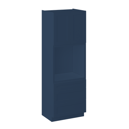 Oven Kitchen Cabinet OC3396 Danbury Blue LessCare 33 in. width 96 in. height 24 in. depth - Kitchen Cabinets