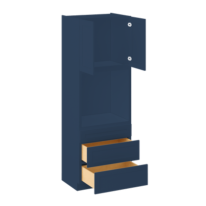 Oven Kitchen Cabinet OC3396 Danbury Blue LessCare 33 in. width 96 in. height 24 in. depth - Kitchen Cabinets