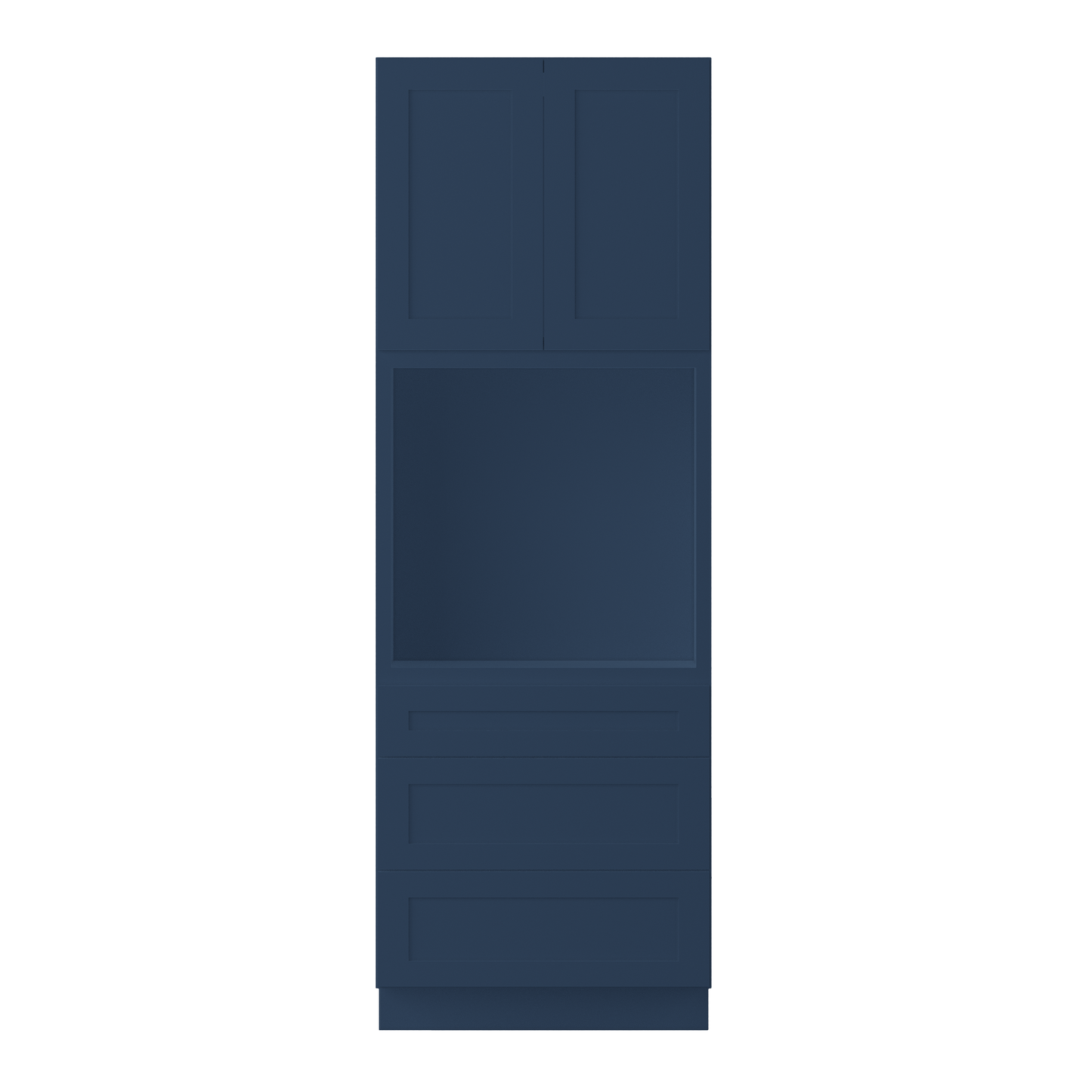 Oven Kitchen Cabinet OC3396 Danbury Blue LessCare 33 in. width 96 in. height 24 in. depth - Kitchen Cabinets