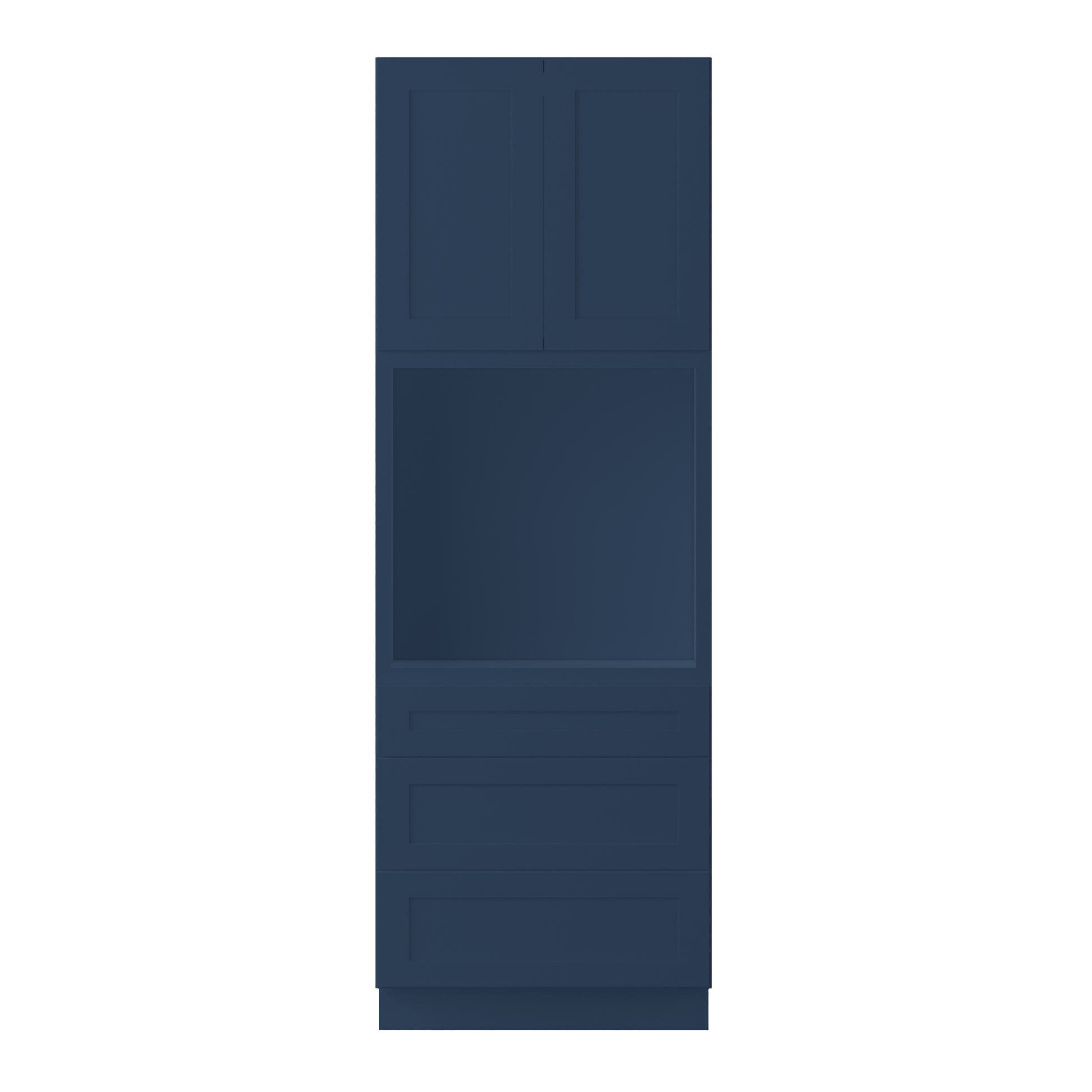 Oven Kitchen Cabinet OC3396 Danbury Blue LessCare 33 in. width 96 in. height 24 in. depth - Kitchen Cabinets