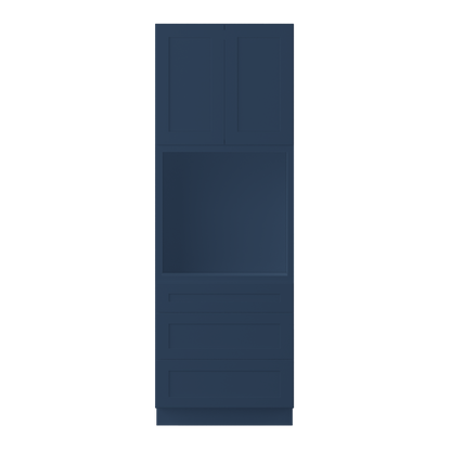Oven Kitchen Cabinet OC3396 Danbury Blue LessCare 33 in. width 96 in. height 24 in. depth - Kitchen Cabinets