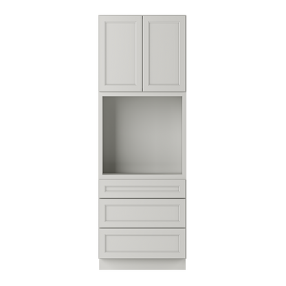 Oven Kitchen Cabinet OC3396 Milan Pearl LessCare 33 in. width 96 in. height 24 in. depth - Kitchen Cabinets