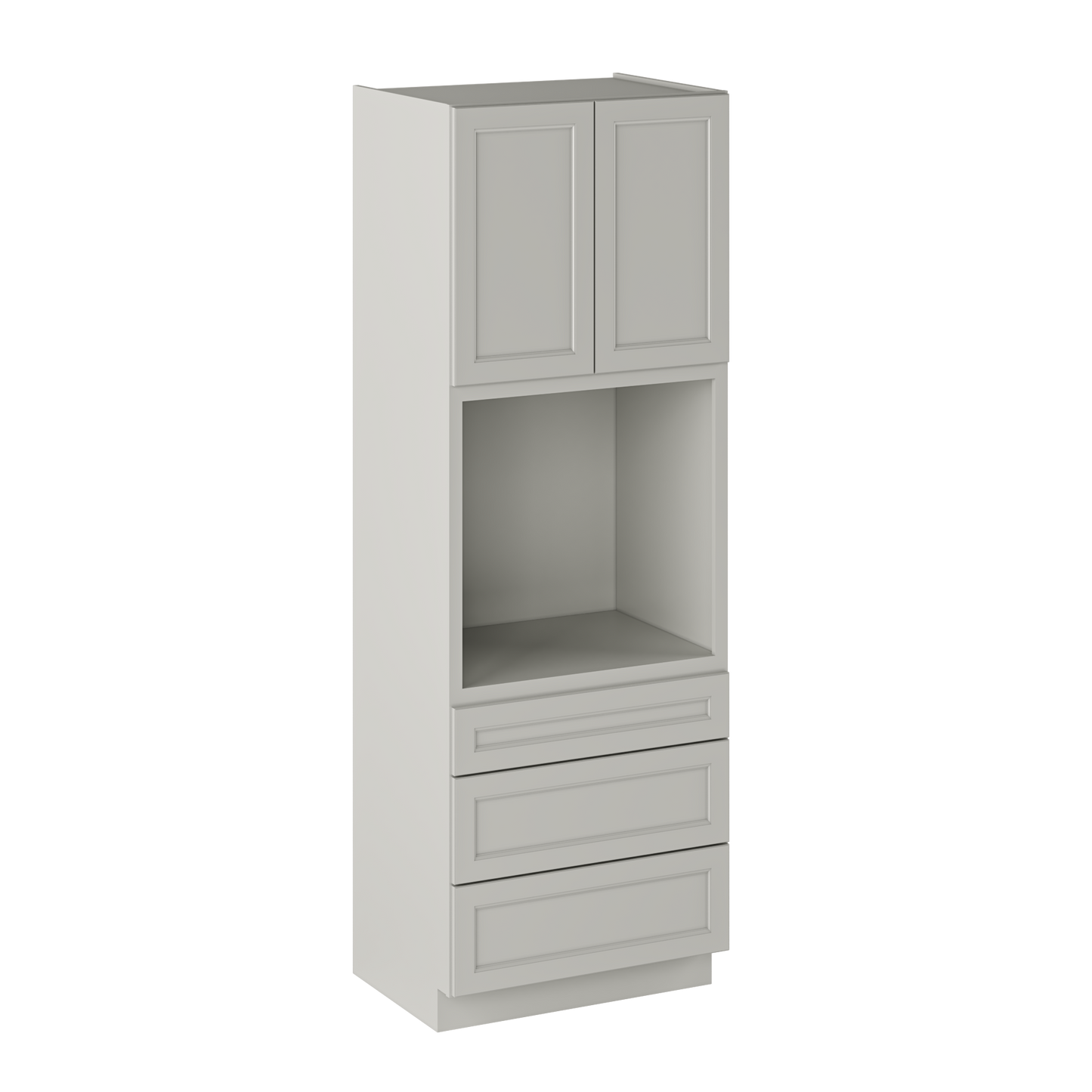 Oven Kitchen Cabinet OC3396 Milan Pearl LessCare 33 in. width 96 in. height 24 in. depth - Kitchen Cabinets