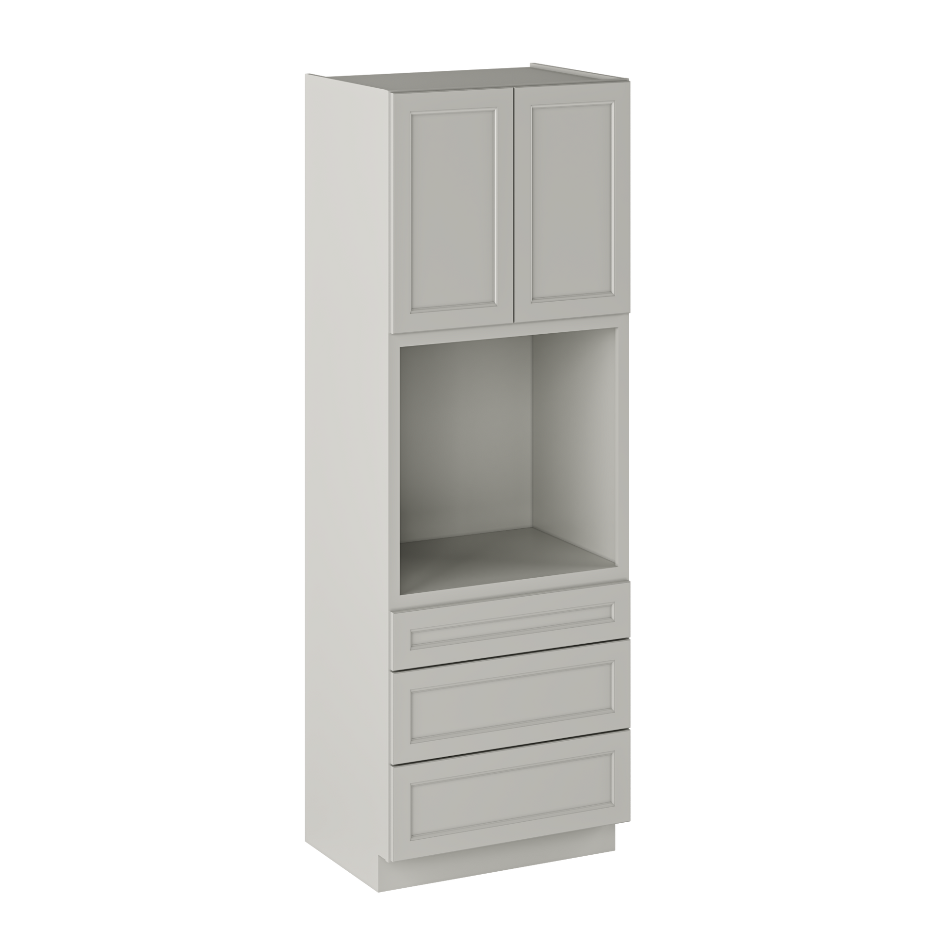 Oven Kitchen Cabinet OC3396 Milan Pearl LessCare 33 in. width 96 in. height 24 in. depth - Kitchen Cabinets