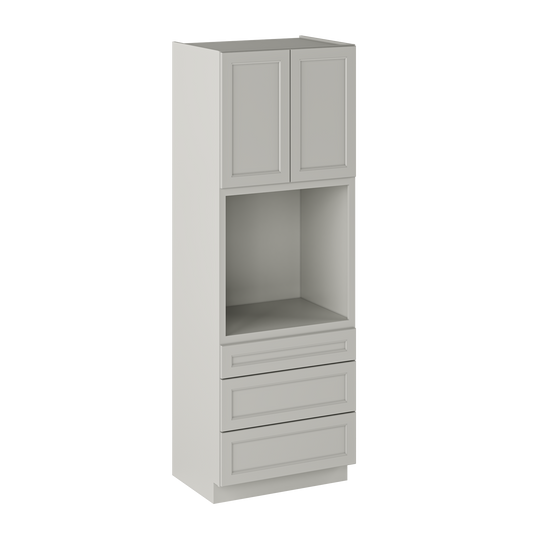 Oven Kitchen Cabinet OC3396 Milan Pearl LessCare 33 in. width 96 in. height 24 in. depth - Kitchen Cabinets