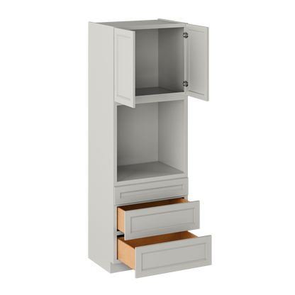 Oven Kitchen Cabinet OC3396 Milan Pearl LessCare 33 in. width 96 in. height 24 in. depth - Kitchen Cabinets