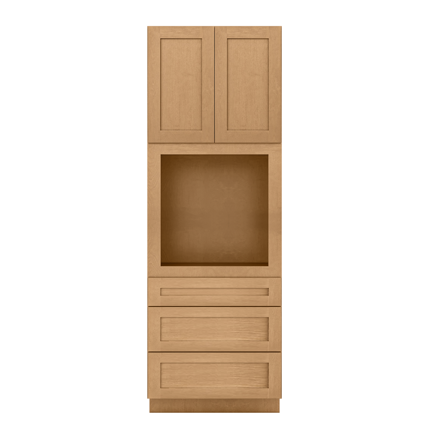 Oven Kitchen Cabinet OC3396 Shaker Toffee LessCare 33 in. width 96 in. height 24 in. depth - Kitchen Cabinets