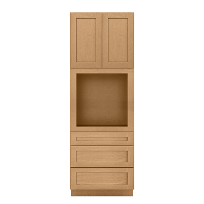 Oven Kitchen Cabinet OC3396 Shaker Toffee LessCare 33 in. width 96 in. height 24 in. depth - Kitchen Cabinets