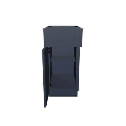 Base Kitchen Cabinet B15 Danbury Blue LessCare 15 in. width 34.5 in. height 24 in. depth