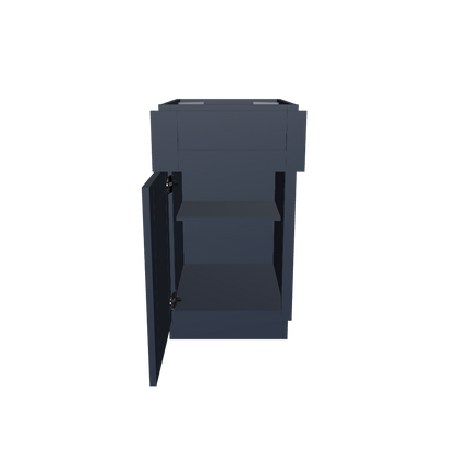 Base Kitchen Cabinet B18 Danbury Blue LessCare 18 in. width 34.5 in. height 24 in. depth