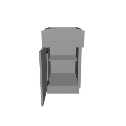 Base Kitchen Cabinet B18 Colonial Gray LessCare 18 in. width 34.5 in. height 24 in. depth