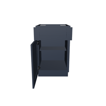 Base Kitchen Cabinet B21 Danbury Blue LessCare 21 in. width 34.5 in. height 24 in. depth
