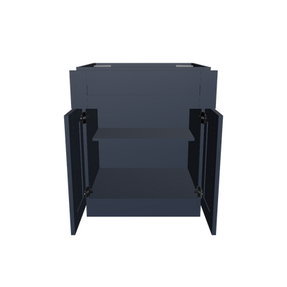 Base Kitchen Cabinet B27 Danbury Blue LessCare 27 in. width 34.5 in. height 24 in. depth