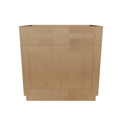 Base Kitchen Cabinet B33 Shaker Toffee 33 in. width 34.5 in. height 24 in. depth