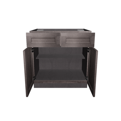 Base Kitchen Cabinet B33 Milan Slate 33 in. width 34.5 in. height 24 in. depth
