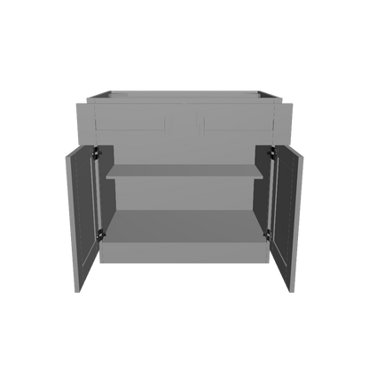 Base Kitchen Cabinet B36 Colonial Gray LessCare 36 in. width 34.5 in. height 24 in. depth