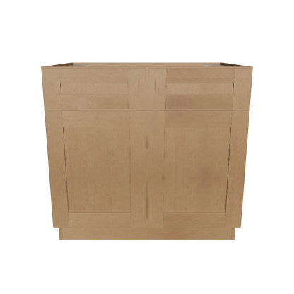 Base Kitchen Cabinet B36 Shaker Toffee LessCare 36 in. width 34.5 in. height 24 in. depth