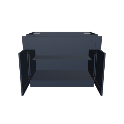 Base Kitchen Cabinet B42 Danbury Blue LessCare 42 in. width 34.5 in. height 24 in. depth