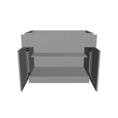 Base Kitchen Cabinet B42 Colonial Gray LessCare 42 in. width 34.5 in. height 24 in. depth