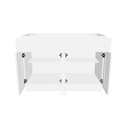 Base Kitchen Cabinet B48 Alpina White LessCare 48 in. width 34.5 in. height 24 in. depth