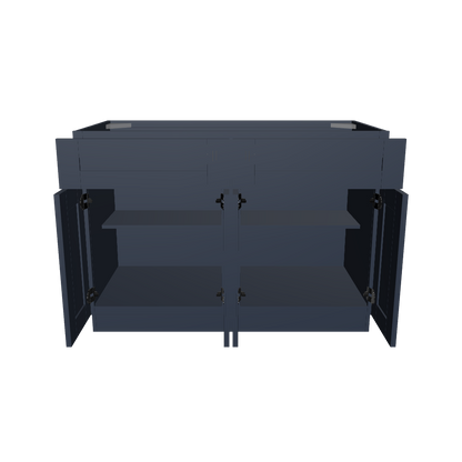 Base Kitchen Cabinet B48 Danbury Blue LessCare 48 in. width 34.5 in. height 24 in. depth