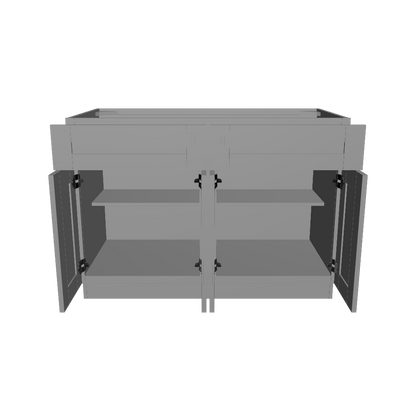 Base Kitchen Cabinet B48 Colonial Gray LessCare 48 in. width 34.5 in. height 24 in. depth