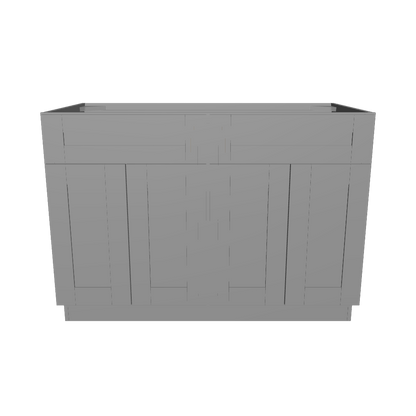 Base Kitchen Cabinet B48 Colonial Gray LessCare 48 in. width 34.5 in. height 24 in. depth