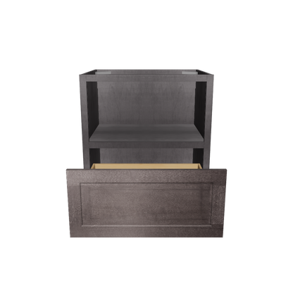 Base microwave cabinet with one drawer BMC30 Milan Slate LessCare 30 in. width 34.5 in. height 24 in. depth