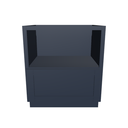 Base microwave cabinet with one drawer BMC30 Danbury Blue LessCare 30 in. width 34.5 in. height 24 in. depth