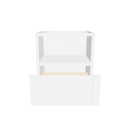 Base microwave cabinet with one drawer BMC30 Alpina White LessCare 30 in. width 34.5 in. height 24 in. depth