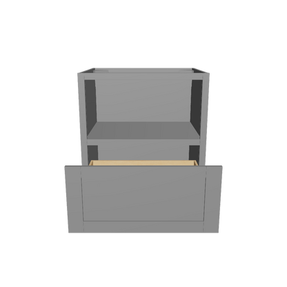 Base microwave cabinet with one drawer BMC30Colonial Gray LessCare 30 in. width 34.5 in. height 24 in. depth