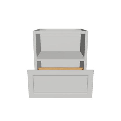 Base microwave cabinet with one drawer BMC30 Milan Pearl LessCare 30 in. width 34.5 in. height 24 in. depth