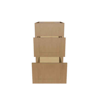 Drawer Base Kitchen Cabinet DB18 Shaker Toffee LessCare 18 in. width 34.5 in. height 24 in. depth