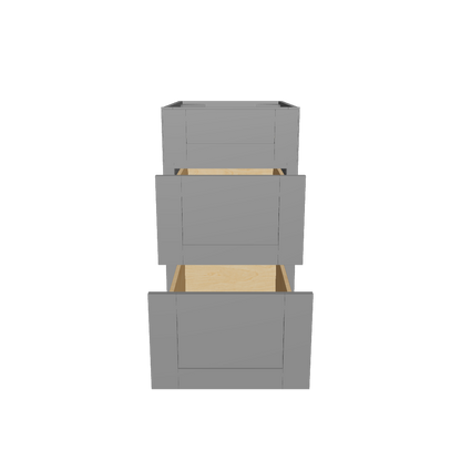 Drawer Base Kitchen Cabinet DB18 Colonial Gray LessCare 18 in. width 34.5 in. height 24 in. depth