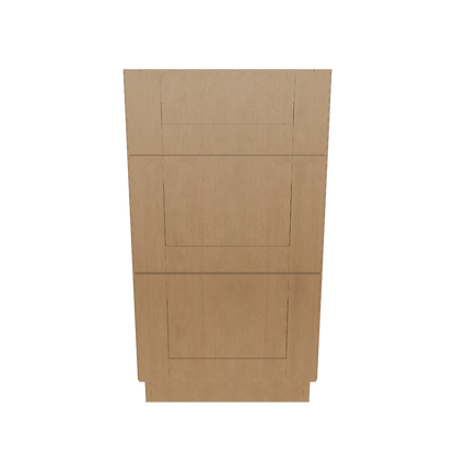 Drawer Base Kitchen Cabinet DB18 Shaker Toffee LessCare 18 in. width 34.5 in. height 24 in. depth