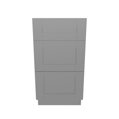 Drawer Base Kitchen Cabinet DB18 Colonial Gray LessCare 18 in. width 34.5 in. height 24 in. depth