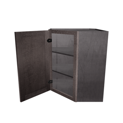 Diagonal Corner Kitchen Cabinet DC2430 Milan Slate 24 in. width 30 in. height 12 in. depth