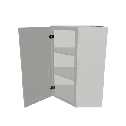 Diagonal Corner Kitchen Cabinet DC2436 Milan Pearl 24 in. width 36 in. height 12 in. depth