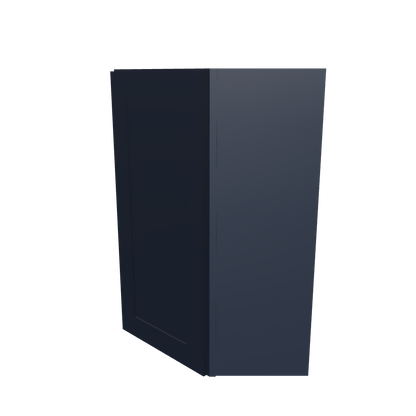 Diagonal Corner Kitchen Cabinet DC2436 Danbury Blue LessCare 24 in. width 36 in. height 12 in. depth