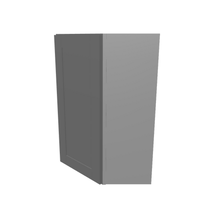 Diagonal Corner Kitchen Cabinet DC2436 Colonial Gray LessCare 24 in. width 36 in. height 12 in. depth